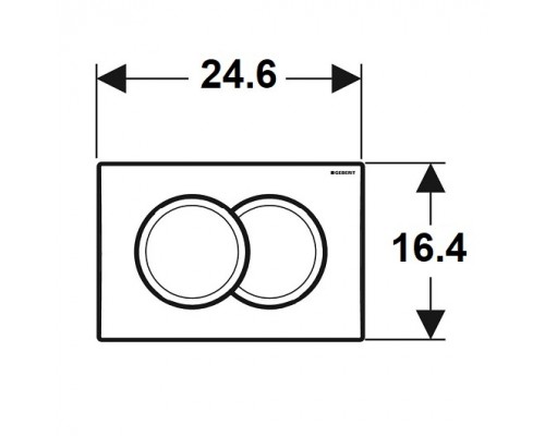 115.107.46.1 Смывная клавиша Geberit Delta01, для двойного смыва: Матовый хром 115.107.46.1