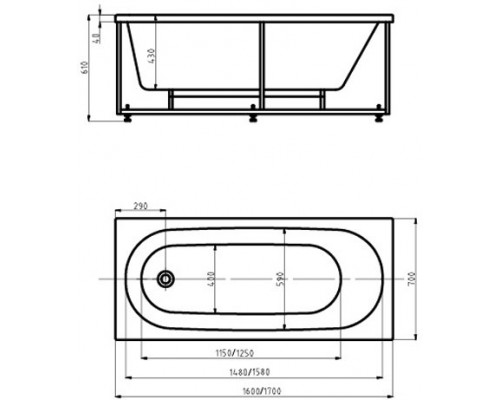 Оберон 160 пустая без фр.экр. OBR160-0000039