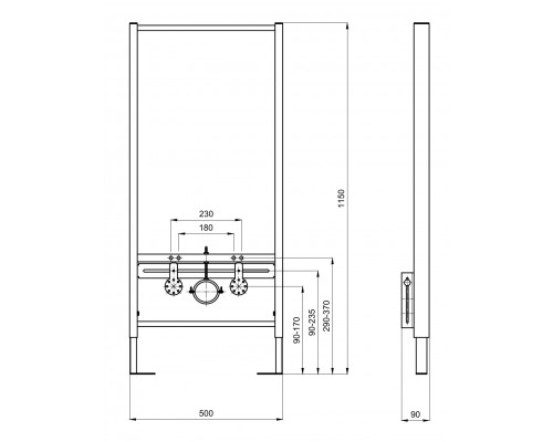 INSB-0000001 Aquatek Standart Монтажная рама для подвесного биде 115050090 INSB-0000001