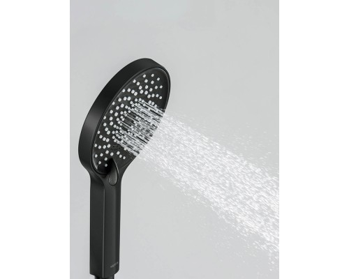 AQ2035MB ЛУГАНО душевой набор 3jet, матовый черный AQ2035MB