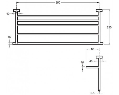 E77882-CP MECANIQUE полка для полотенец E77882-CP