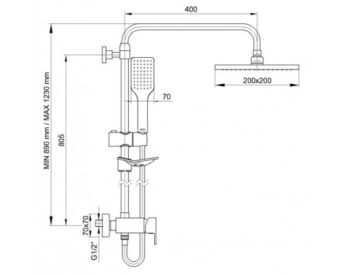 102154038EX NATURA душевая система 102154038EX