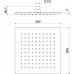 AQ2076CR квадратный верхний душ 2502507 мм AQ2076CR