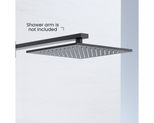 AQ2076MB квадратный верхний душ 2502507 мм, матовый черный AQ2076MB