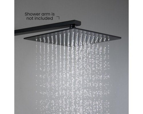 AQ2076MB квадратный верхний душ 2502507 мм, матовый черный AQ2076MB