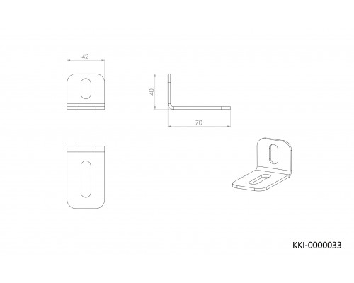KKI-0000033 Комплект крепления для инсталляций к стене (угловой монтаж) 75 -105 мм KKI-0000033