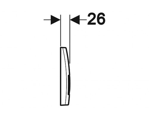 115.119.14.1 Смывная клавиша Geberit Delta50, для двойного смыва: Черный матовый 115.119.14.1