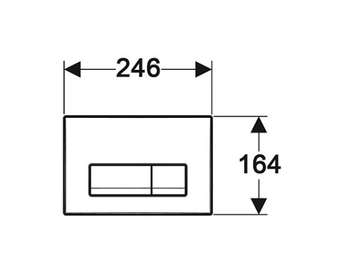 115.119.14.1 Смывная клавиша Geberit Delta50, для двойного смыва: Черный матовый 115.119.14.1