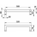 19107010000 EDITION 90 Square Поручень 320 мм, хром 19107010000