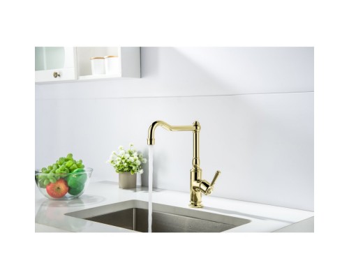 AQ1580PG КЛАССИК смеситель для кухни, полир. золото AQ1580PG