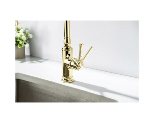 AQ1580PG КЛАССИК смеситель для кухни, полир. золото AQ1580PG