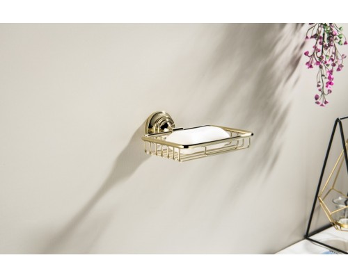 AQ4533PG КЛАССИК мыльница решетка, полир. золото AQ4533PG