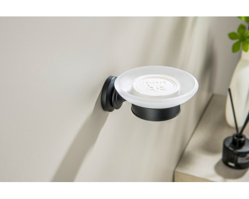 AQ4503MB КЛАССИК мыльница, матовый черный AQ4503MB