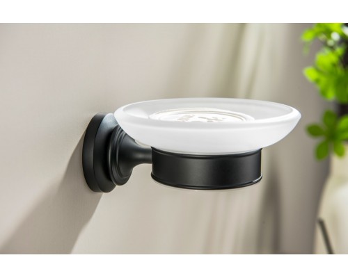 AQ4503MB КЛАССИК мыльница, матовый черный AQ4503MB