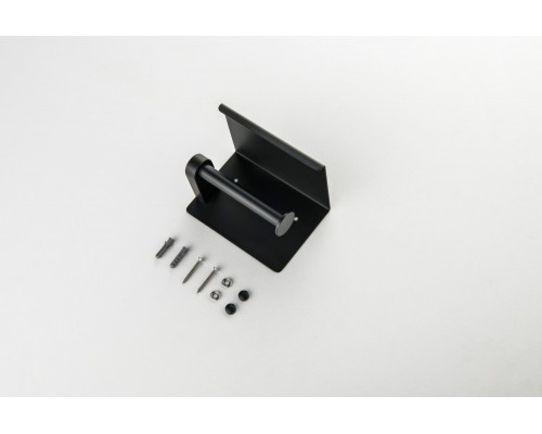 AQ4939MB ЕВРОПА бумагодержатель с полкой, матовый черный AQ4939MB