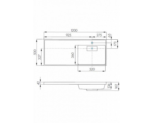 1A2359K0LH010 Набор: 1A235901LH010 Тумба-умывальник Лондри 60/ 1A72243KLH010 Раковина Лондри 120 правая, бел. 1A2359K0LH010