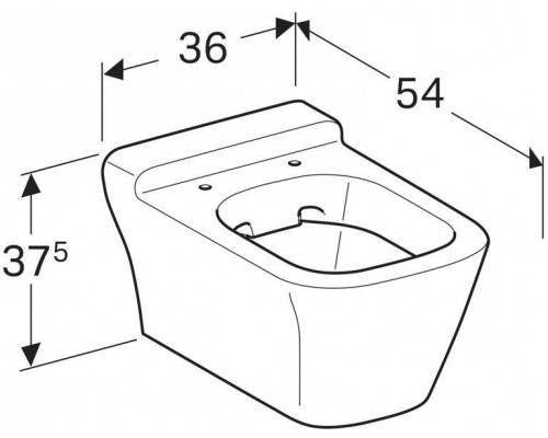 201460600 myDay Унитаз подвесной 4,5/6л Rimfree,с покрытием KeraTect Белый (Alpin) 201460600