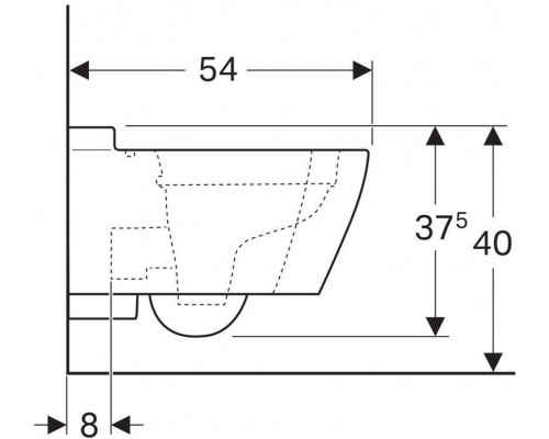201460600 myDay Унитаз подвесной 4,5/6л Rimfree,с покрытием KeraTect Белый (Alpin) 201460600