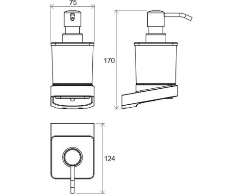 Дозатор для жидкого мыла (стекло) TD 231.00 X07P323