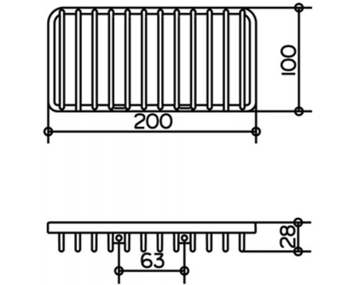 24942010100 UNIVERSALARTIKEL Корзинка для губки, съемная, со скрытым креплением, хром 24942010100