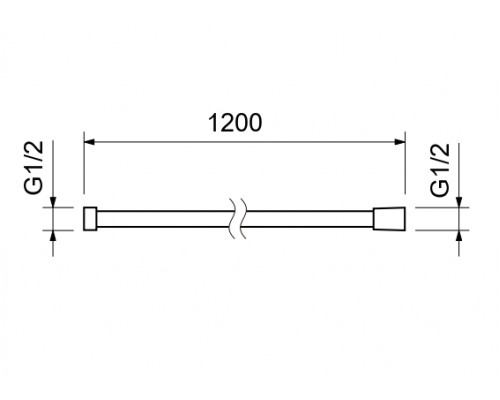 AQ2103BGM шланг для душа 120 см нержавейка, оружейная сталь (шлиф. черный хром) AQ2103BGM