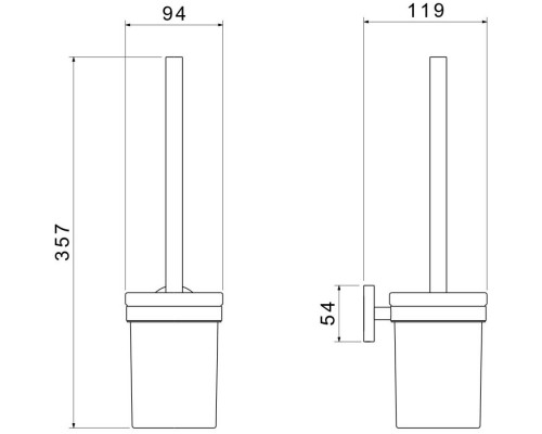AQ4110BGM ЕВРОПА ершик, оружейная сталь (шлиф. черный хром) AQ4110BGM