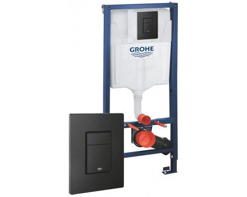 38811KF0 Solido 3 в 1 в сборе для подвесного унитаза, H=1.13 м (Rapid SL 38528001 + панель 38966KF0 (матовый черный) + компл креплений) 38811KF0