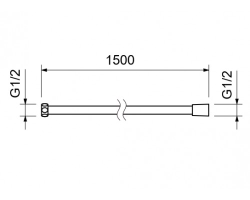 AQ2105BGM шланг для душа 150 см нержавейка, оружейная сталь (шлиф. черный хром) AQ2105BGM