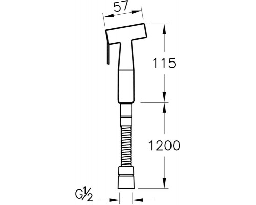 A49271EXP Комплект Встроенный Смеситель с гигиеническим душем на 2 отверстия Hygienic A49271EXP