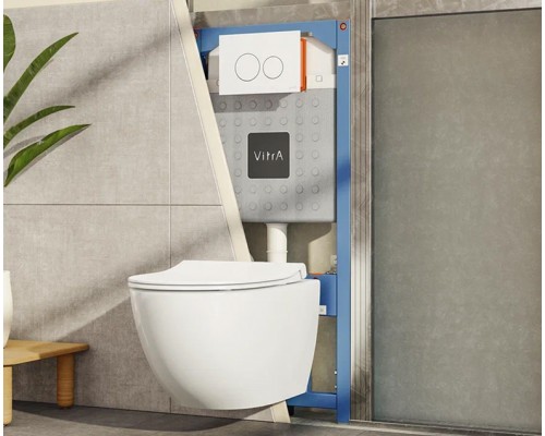 9830B003-7211 Комплект: Sento унитаз подвесной безободковый с тонким сидением МЛ+инсталляция 9830B003-7211