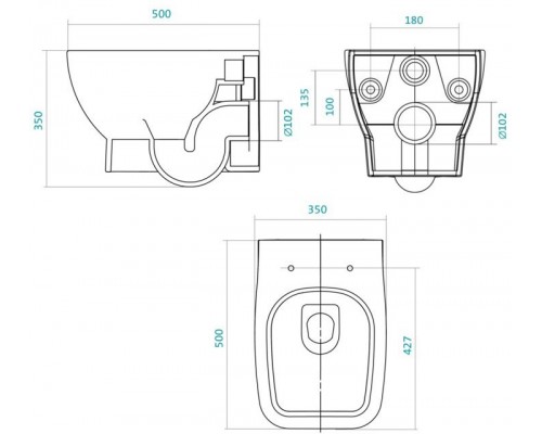 1.WH30.2.410 НЕО Унитаз подвесной (стандарт: дюро, метал крепеж) 1.WH30.2.410