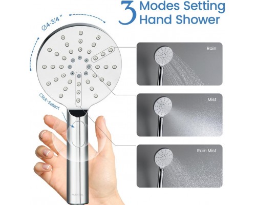 AQ2006CR ОБЕРОН ручной душ Select 120 3 jet AQ2006CR