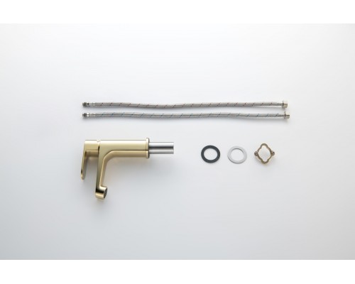 AQ1210BG ОБЕРОН смеситель для раковины 98, без донного клапана, шлиф. золото AQ1210BG