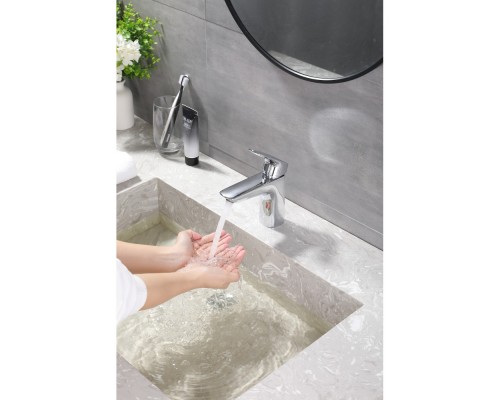 AQ1010CR ВЕГА смеситель для раковины 97 без донного клапана AQ1010CR