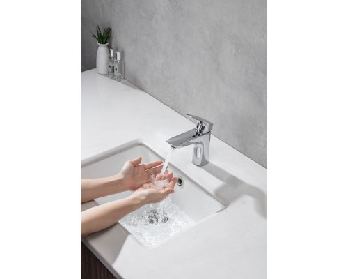 AQ1010CR ВЕГА смеситель для раковины 97 без донного клапана AQ1010CR