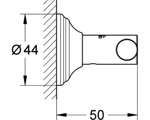 40656001 Essentials Authentic Крючок для банного халата, хром 40656001
