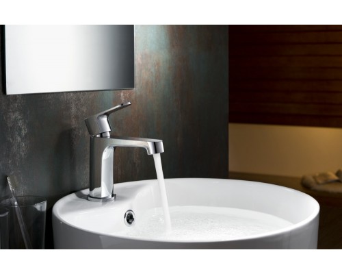 AQ1210CR ОБЕРОН смеситель для раковины 98, без донного клапана AQ1210CR