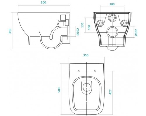 1.WH30.2.423 НЕО Унитаз подвесной, дюро, метал крепление, softclose 1.WH30.2.423