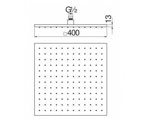 AD139/110CR верхний душ 40 см AD139/110CR