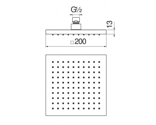 AD139/108CR верхний душ 20 см AD139/108CR