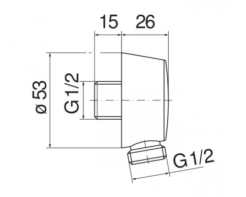 AD150GDP шланговое подсоединение, золото AD150GDP
