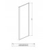 AQ ARI WA 10020GM Неподвижная душевая стенка 1000x2000, для комбинации с дверью, профиль оружейная сталь, стекло прозрачное AQ ARI WA 10020GM