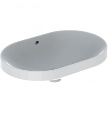 500.728.01.2 Geberit VariForm Раковина встраиваемая в столешницу эллиптической формы, 60х40 см, без отв. под смеситель, с отв. перелив 500.728.01.2