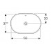 500.728.01.2 Geberit VariForm Раковина встраиваемая в столешницу эллиптической формы, 60х40 см, без отв. под смеситель, с отв. перелив 500.728.01.2