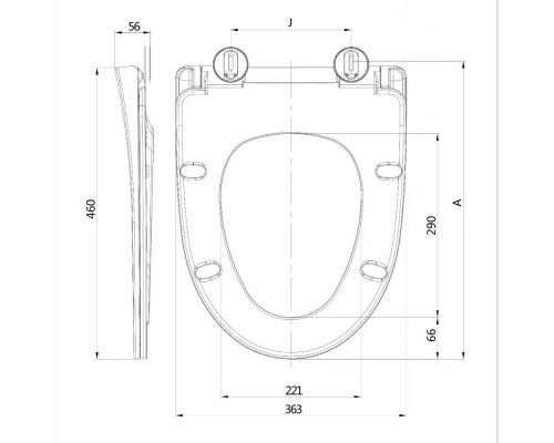 AQ0209-00 крышка-сиденье для унитаза AQ2009, белая AQ0209-00