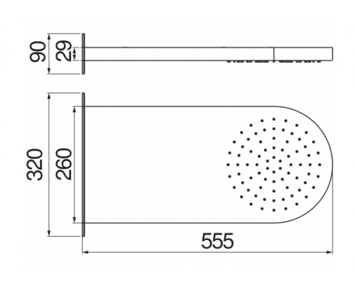 AD139/127CR верхний душ 5526 см AD139/127CR