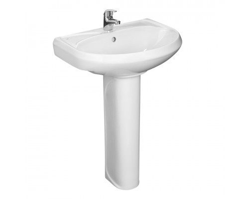 131118S0011B0 Умывальник Вест с переливом белый (требуются кронштейны 1.8937.0.S99.980.5) 470х575 1.3111.8.S00.11B.0