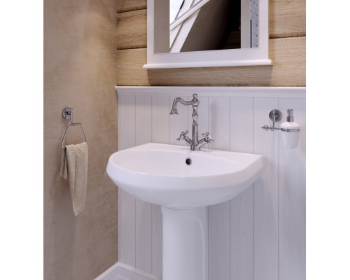 131118S0011B0 Умывальник Вест с переливом белый (требуются кронштейны 1.8937.0.S99.980.5) 470х575 1.3111.8.S00.11B.0