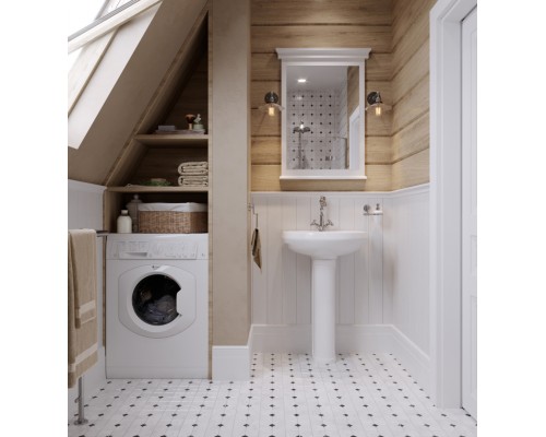 131118S0011B0 Умывальник Вест с переливом белый (требуются кронштейны 1.8937.0.S99.980.5) 470х575 1.3111.8.S00.11B.0