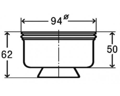 583255сухойзатвор для трапов: с гидрозатвором для решеток диаметром 100 мм. пласт/серый 583255